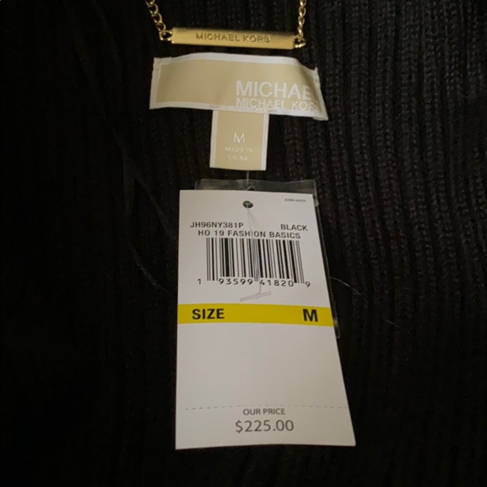 Michael Kors Women’s Faux Fur Cardigan Black, NWT - Picture 4 of 13